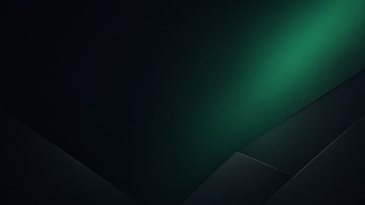 A green light sweeping across folded dark panels.